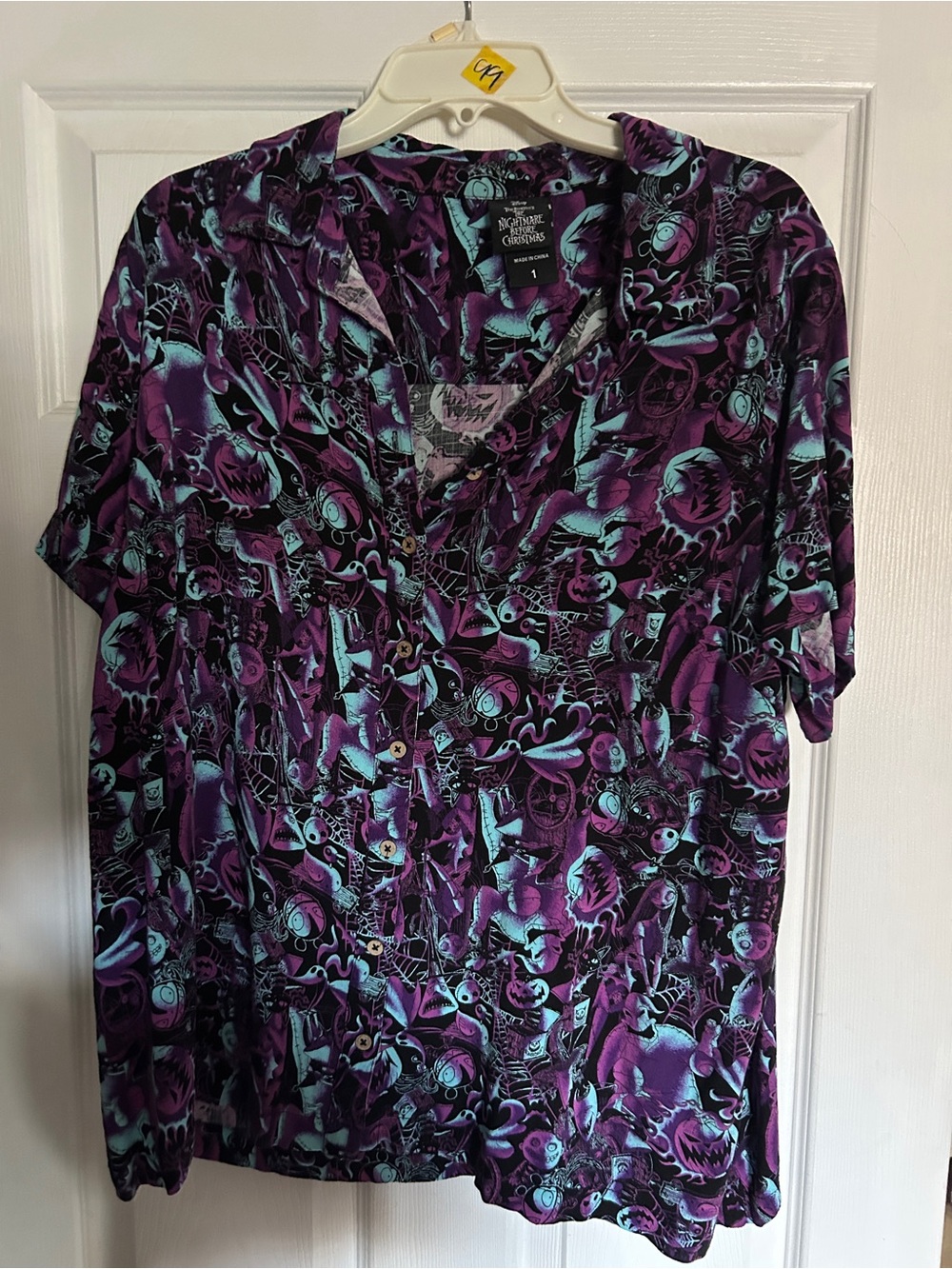 Disney’s Nightmare Before Christmas Short-Sleeve Button Down Shirt